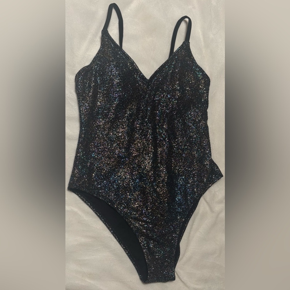 Sparkle Black One-Piece Swimsuit
